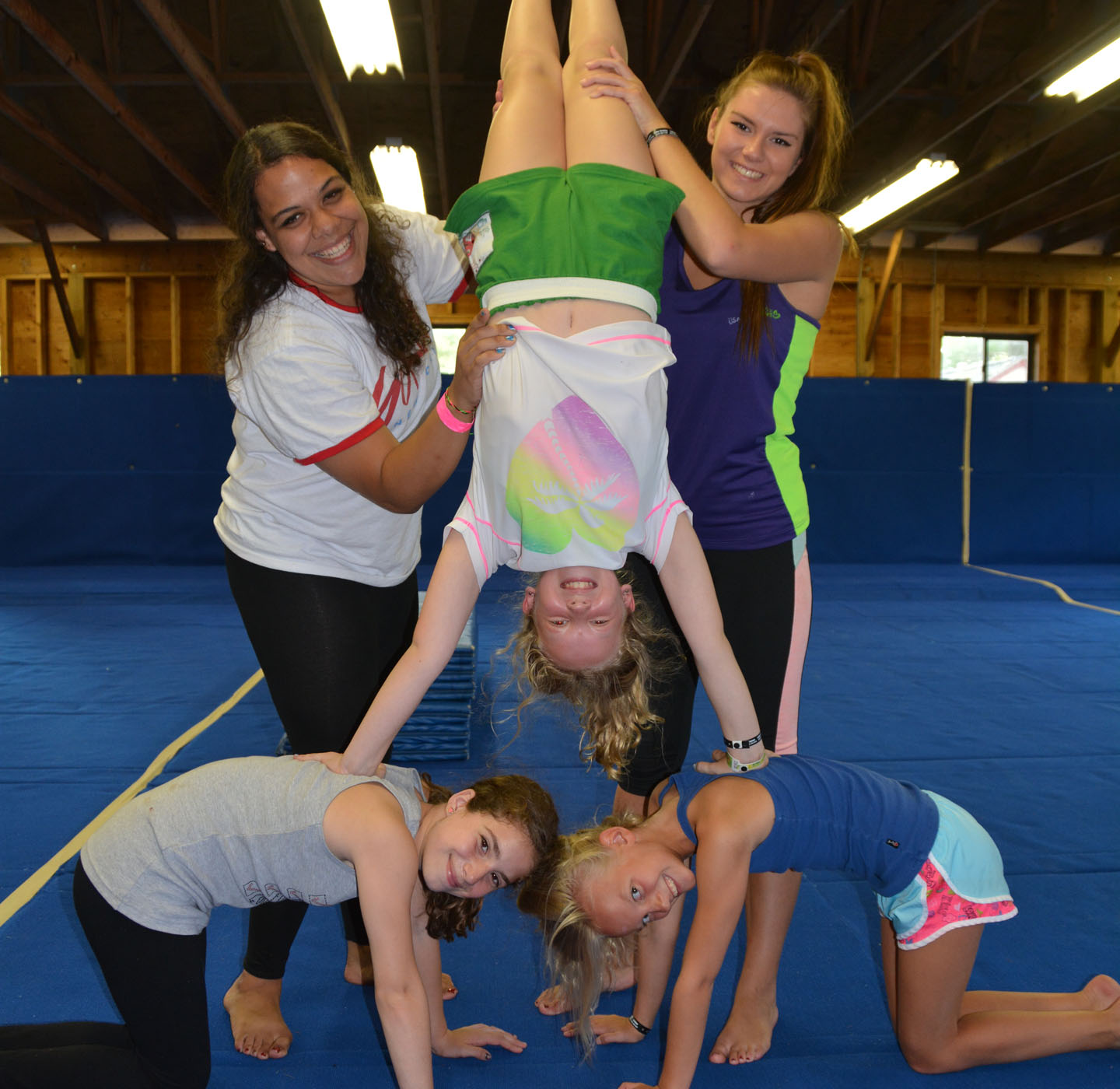 Campers in the gym