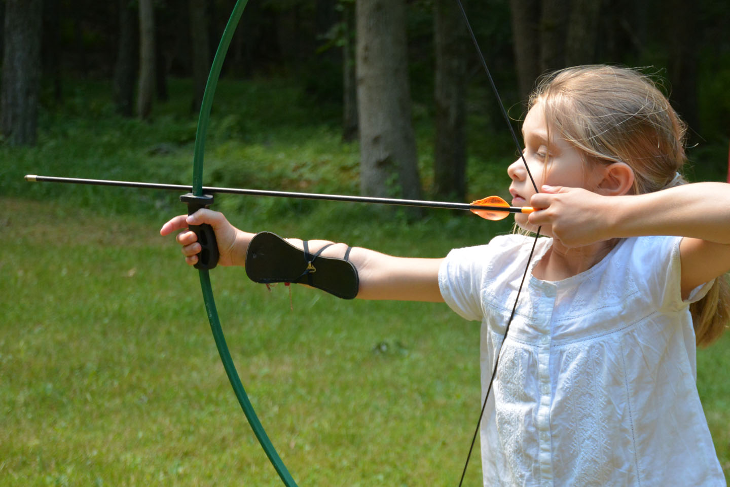 Junior archery instruction