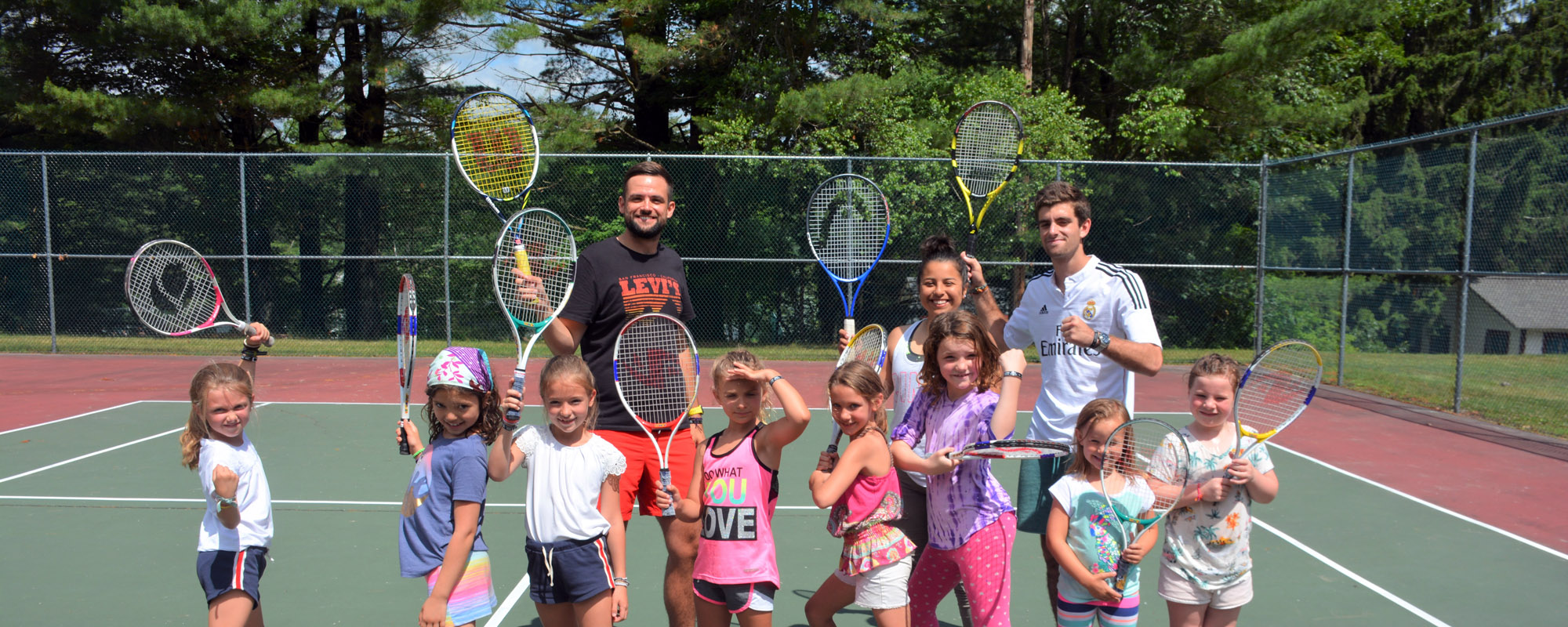 Junior tennis group at Lake Greeley